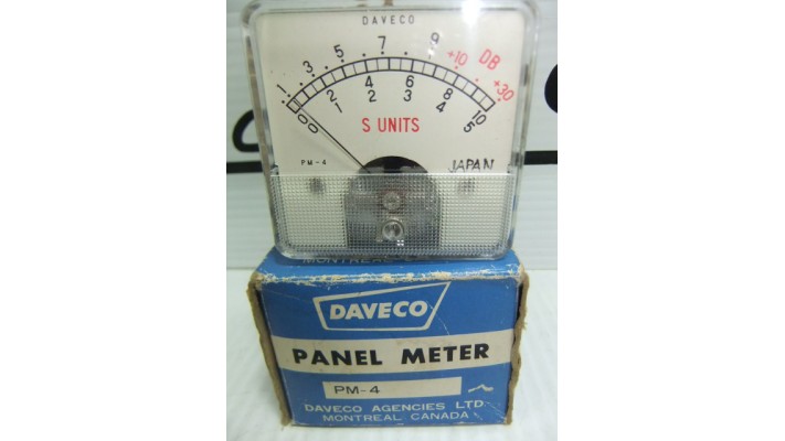 Daveco PM-4  S Units CB panel meter 0 to 30 DB